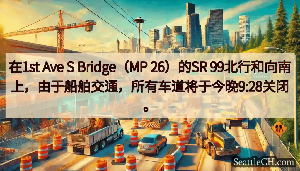 在1st Ave S Bridge（MP 26）的SR
