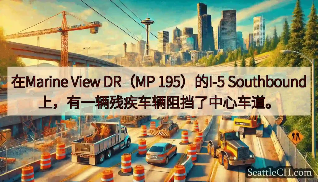 在Marine View DR（MP 195）的I-5