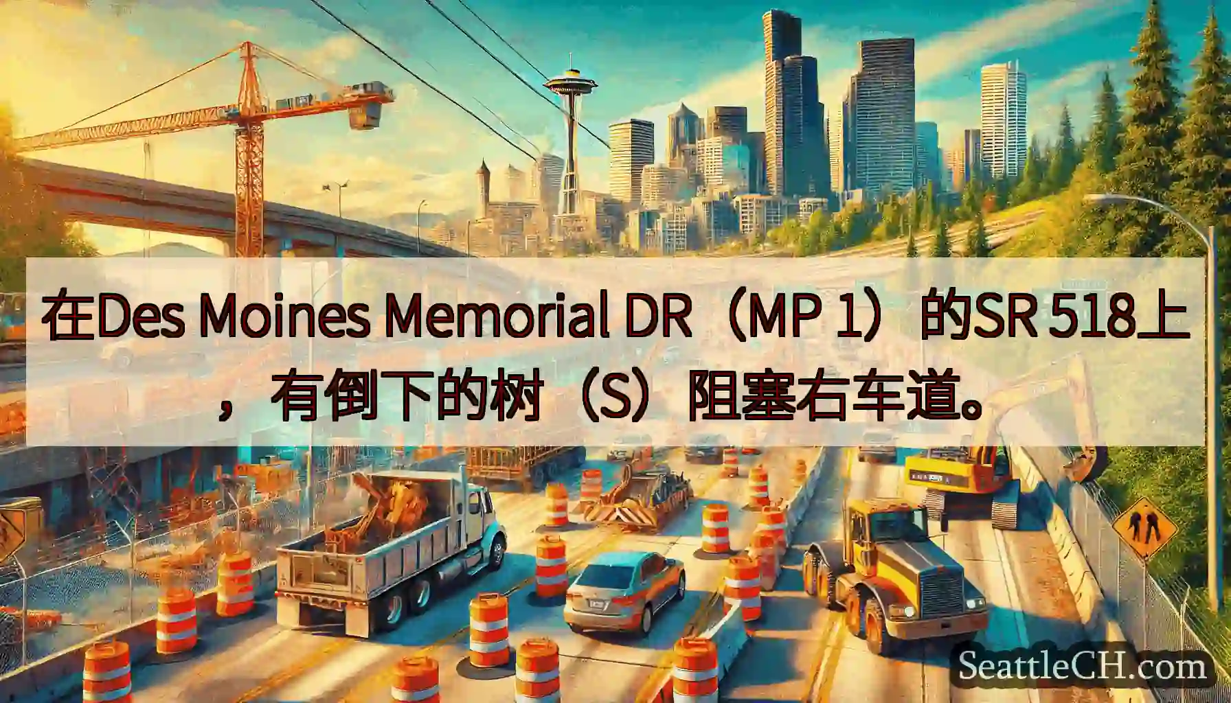 在Des Moines Memorial DR（MP 1）的SR