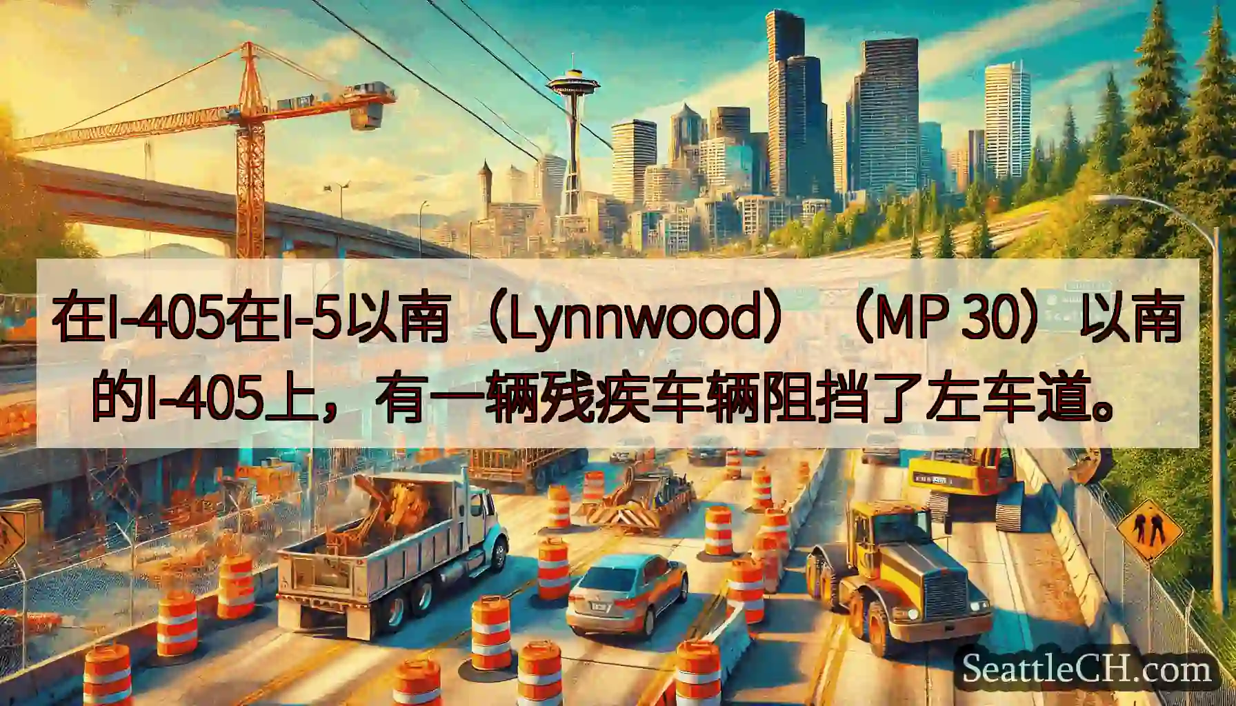 在I-405在I-5以南（Lynnwood）（MP