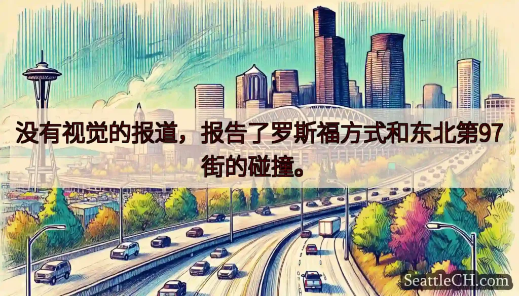 没有视觉的报道，报告了罗斯福方式和东北第97街的碰撞。