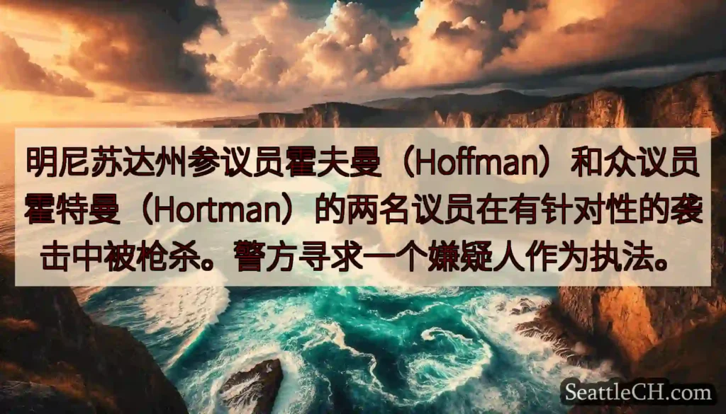 明尼苏达州参议员霍夫曼(Hoffman)和众议员霍特曼(Hortman)的两名议员在有针对性的袭击中