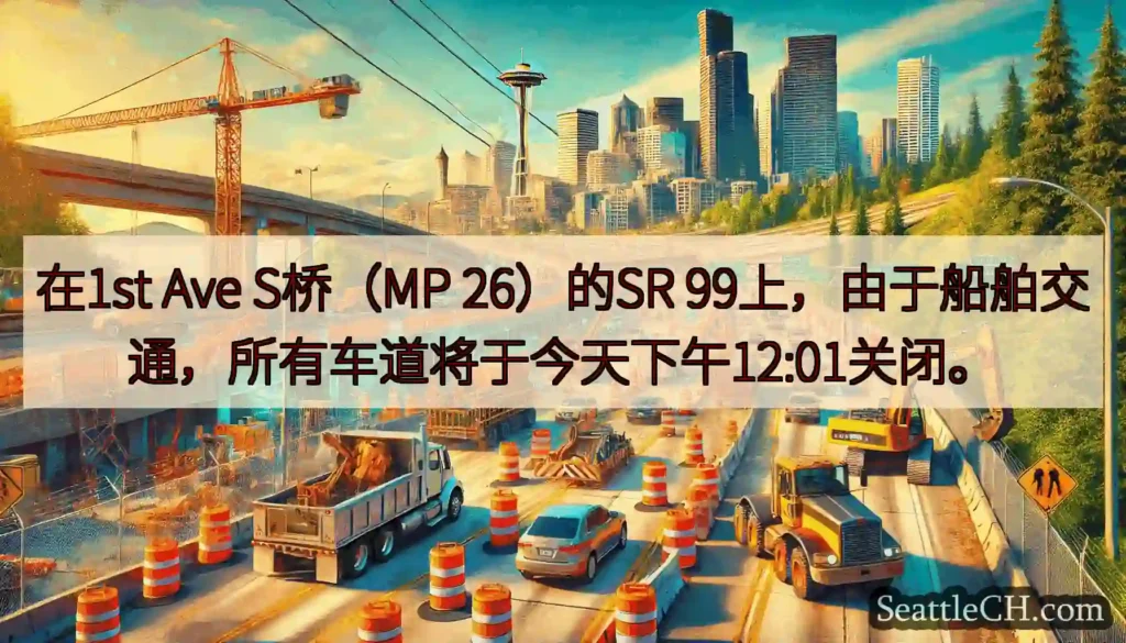 在1st Ave S桥（MP 26）的SR