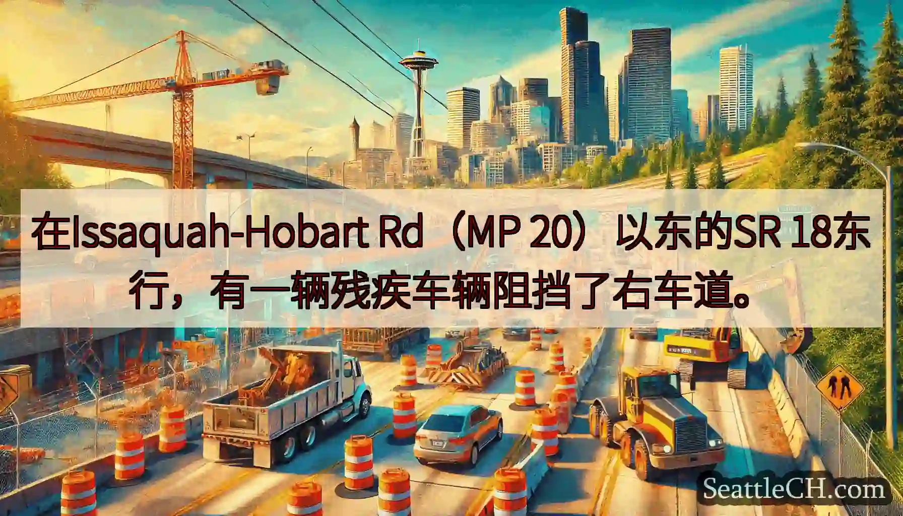 在Issaquah-Hobart Rd（MP 20）以东的SR