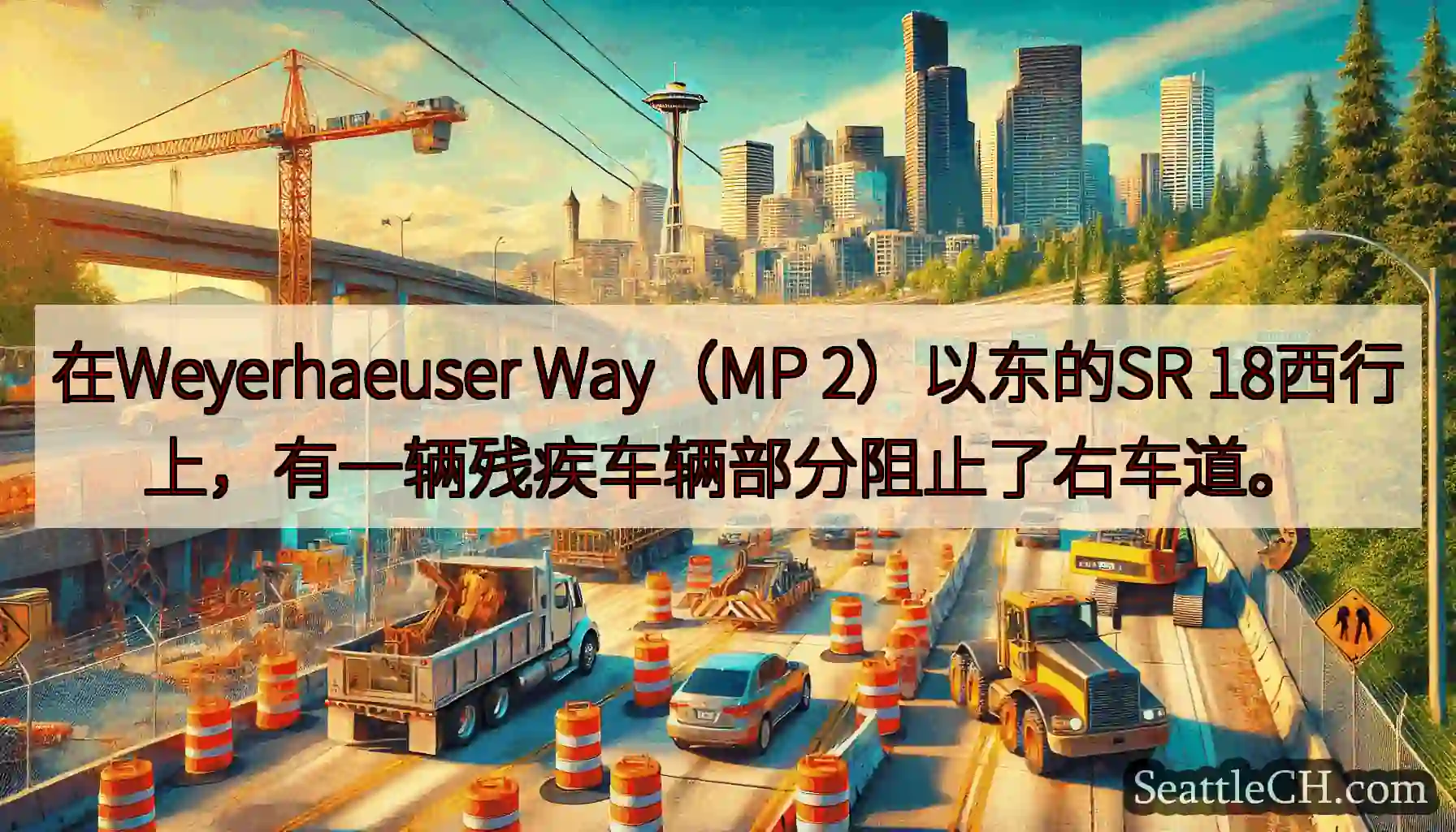 在Weyerhaeuser Way（MP 2）以东的SR