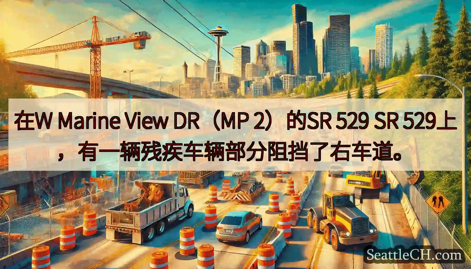 在W Marine View DR（MP 2）的SR 529 SR