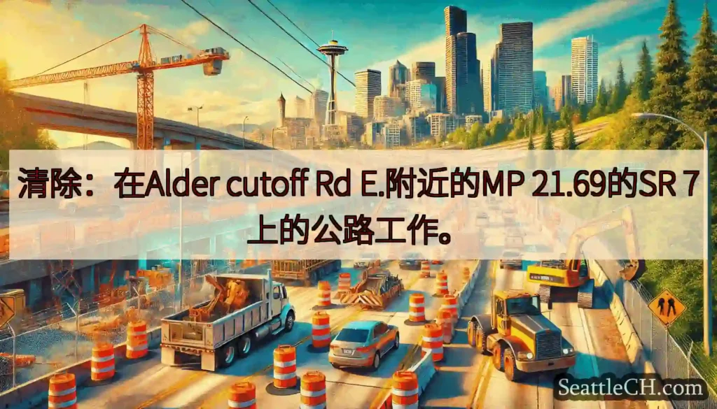 清除：在Alder cutoff Rd E.附近的MP 21.69的SR 7上的公路工作。