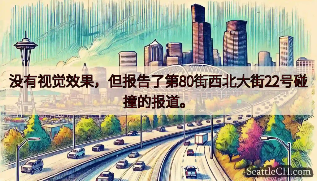 没有视觉效果，但报告了第80街西北大街22号碰撞的报道。