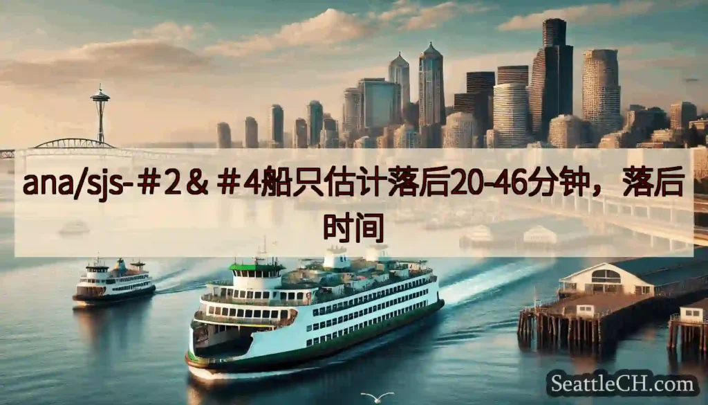 ana/sjs-＃2＆＃4船只估计落后20-46分钟，落后时间https://wsdot.com/f
