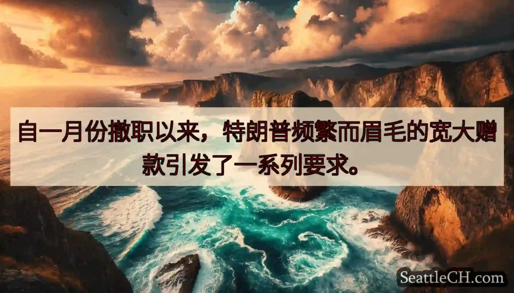 自一月份撤职以来，特朗普频繁而眉毛的宽大赠款引发了一系列要求。
