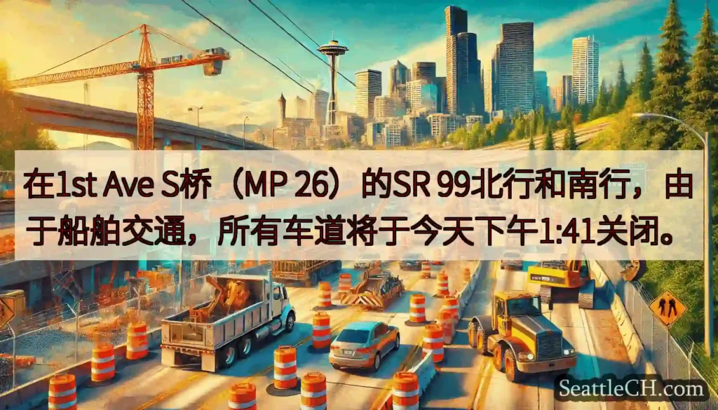 在1st Ave S桥（MP 26）的SR