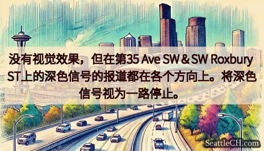 没有视觉效果，但在第35 Ave SW＆SW Roxbury