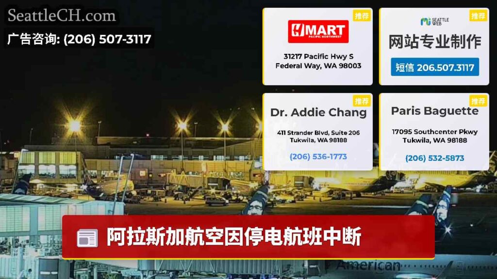 阿拉斯加航空因停电航班中断