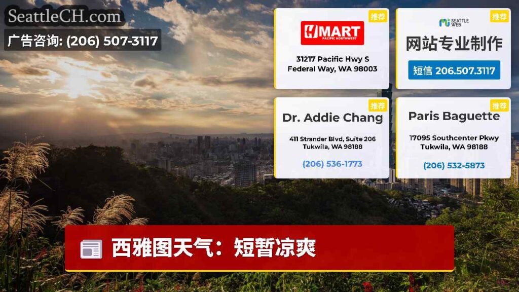 西雅图天气：短暂凉爽