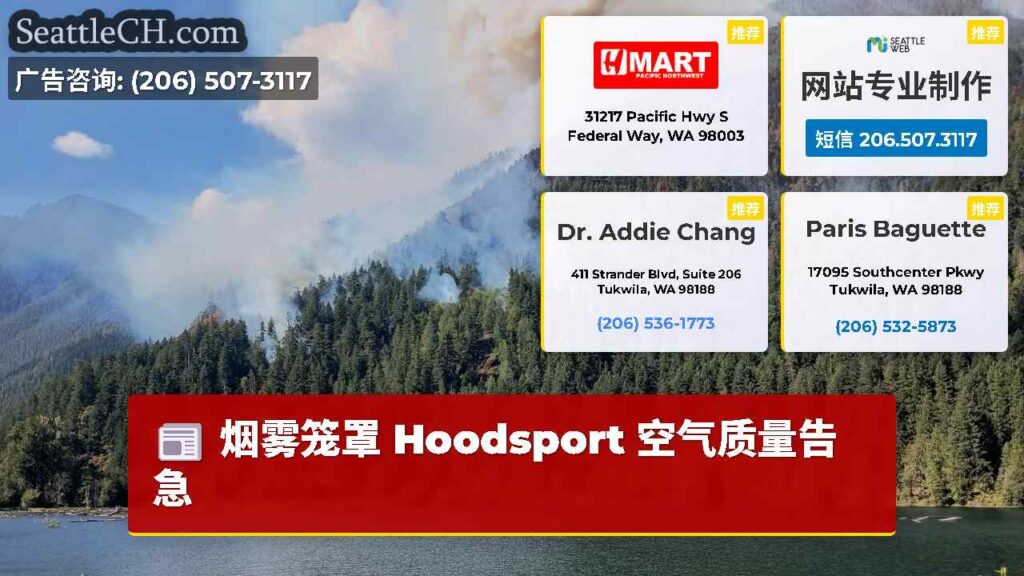 烟雾笼罩 Hoodsport 空气质量告急