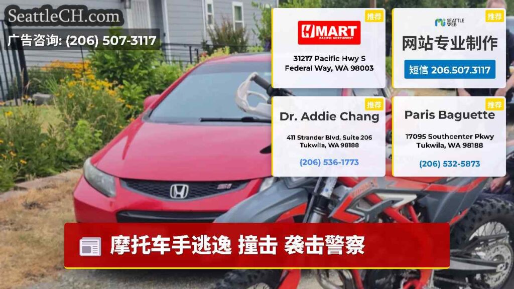 摩托车手逃逸 撞击 袭击警察