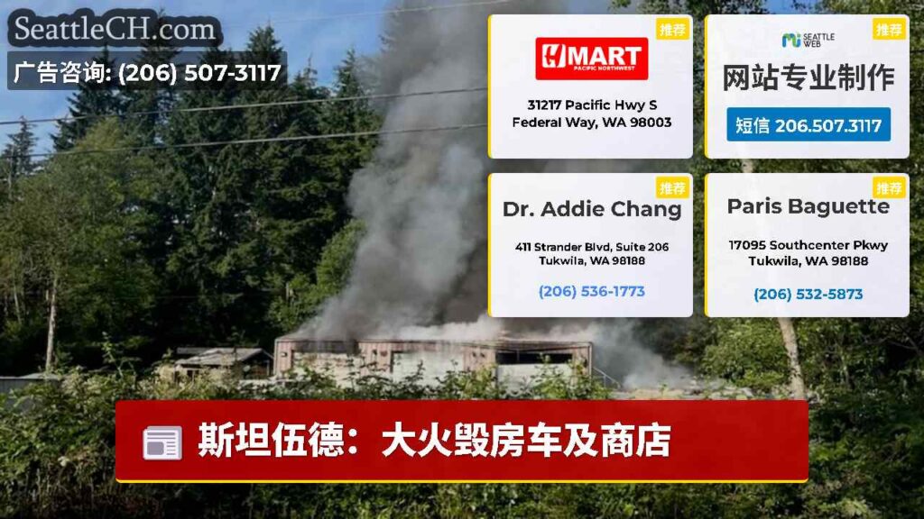 斯坦伍德：大火毁房车及商店