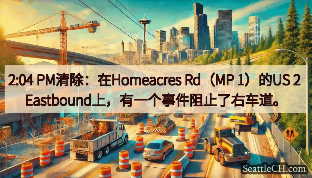 2:04 PM清除：在Homeacres Rd（MP 1）的US 2