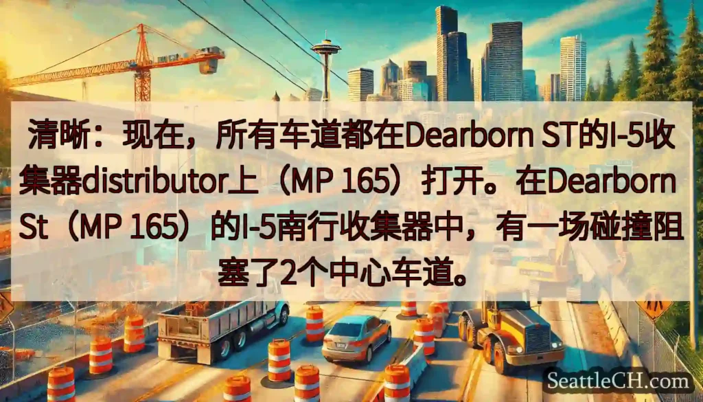 清晰：现在，所有车道都在Dearborn ST的I-5收集器distributor上（MP