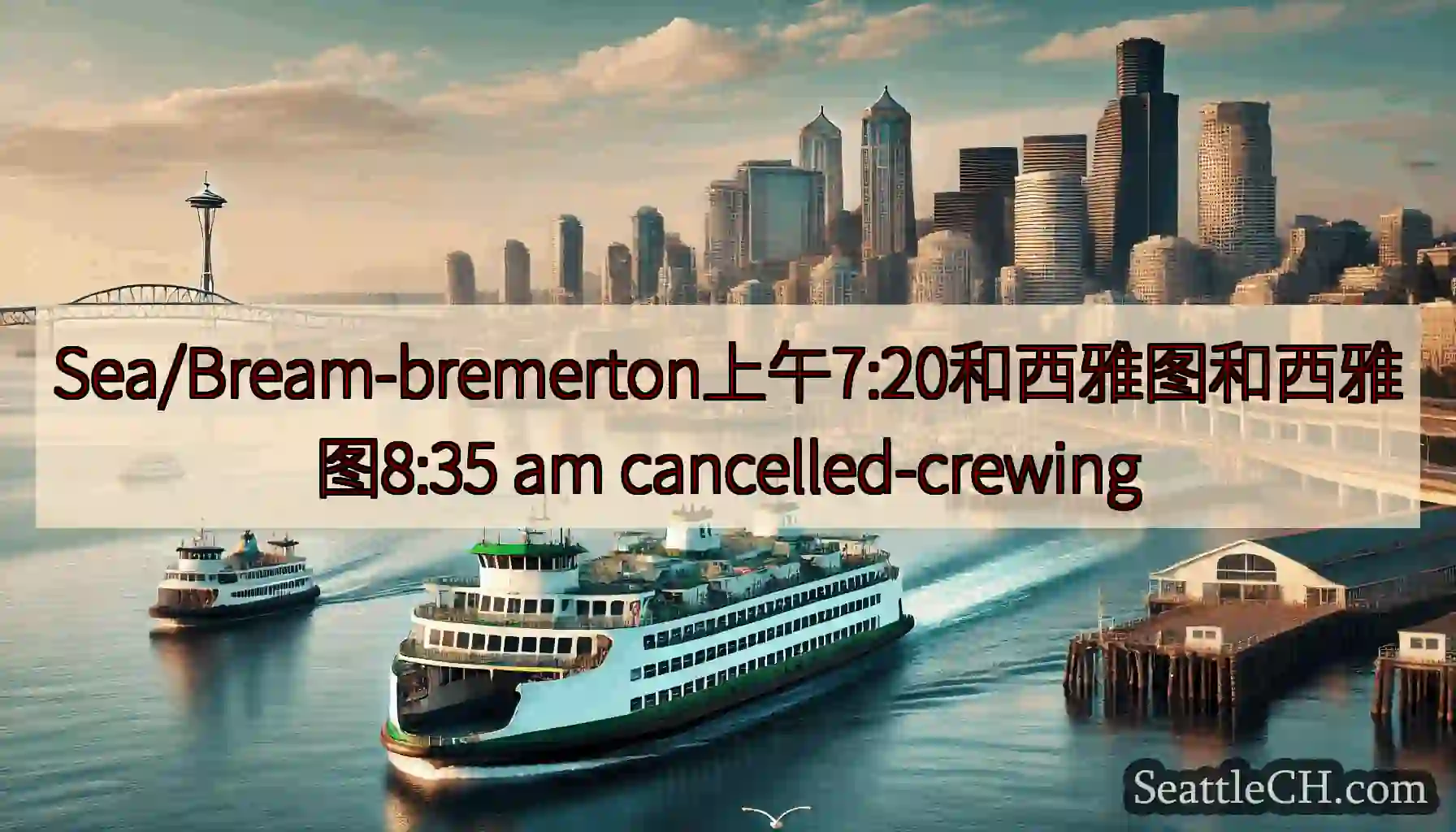 Sea/Bream-bremerton上午7:20和西雅图和西雅图8:35 am