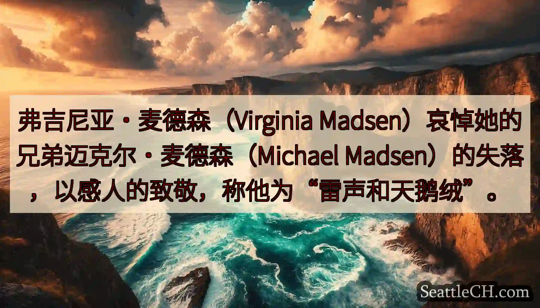 弗吉尼亚·麦德森（Virginia Madsen）哀悼她的兄弟迈克尔·麦德森（Michael