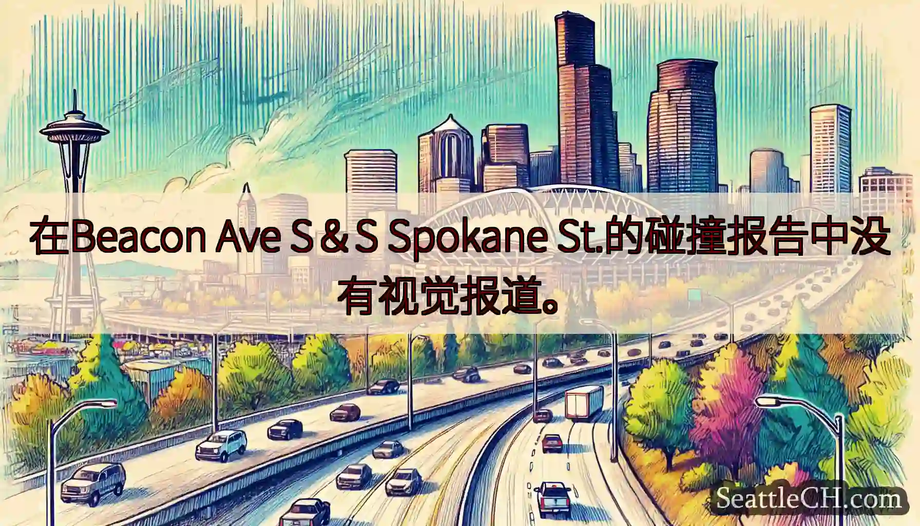 在Beacon Ave S＆S Spokane St.的碰撞报告中没有视觉报道。