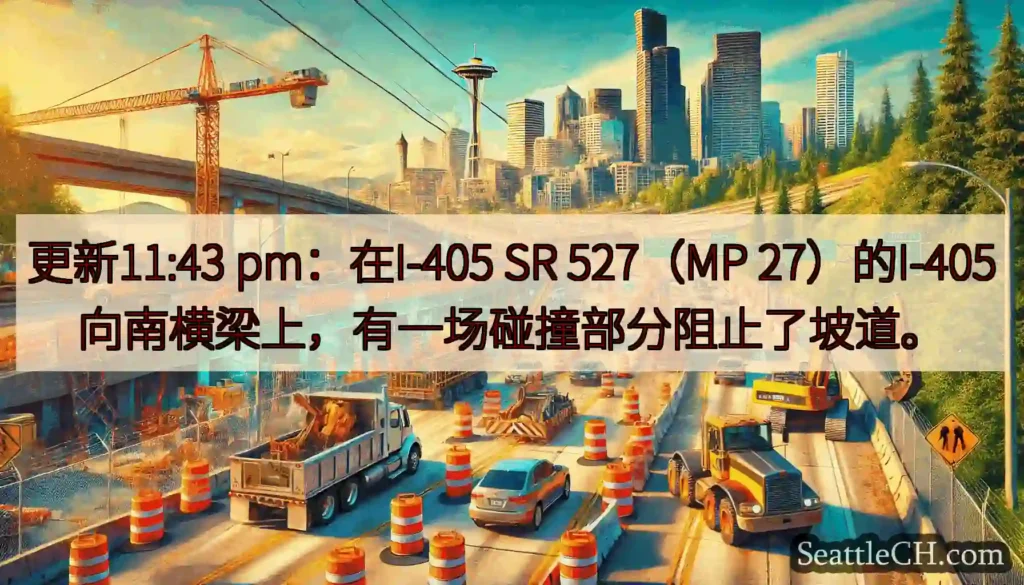更新11:43 pm:在I-405 SR 527(MP