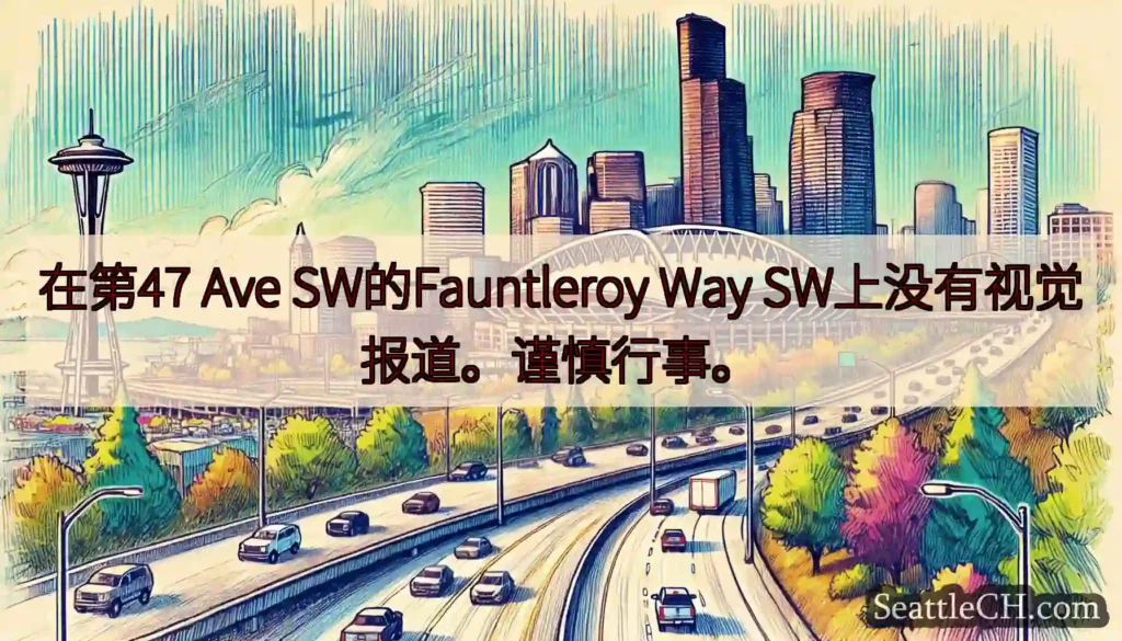 在第47 Ave SW的Fauntleroy Way SW上没有视觉报道。谨慎行事。