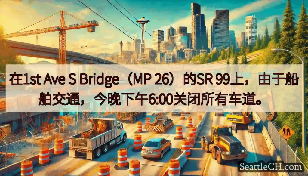 在1st Ave S Bridge（MP 26）的SR