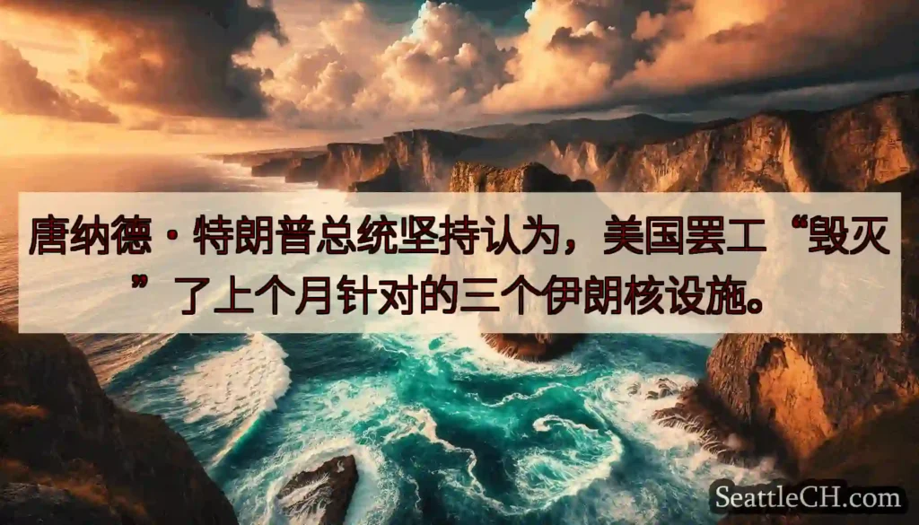 唐纳德·特朗普总统坚持认为，美国罢工“毁灭”了上个月针对的三个伊朗核设施。