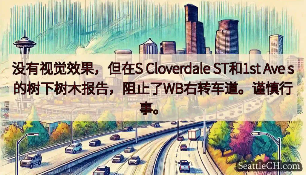 没有视觉效果，但在S Cloverdale ST和1st Ave