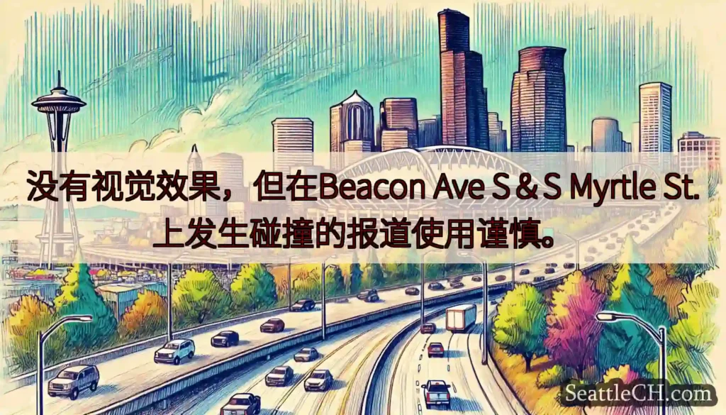 没有视觉效果，但在Beacon Ave S＆S Myrtle St.上发生碰撞的报道使用谨慎。