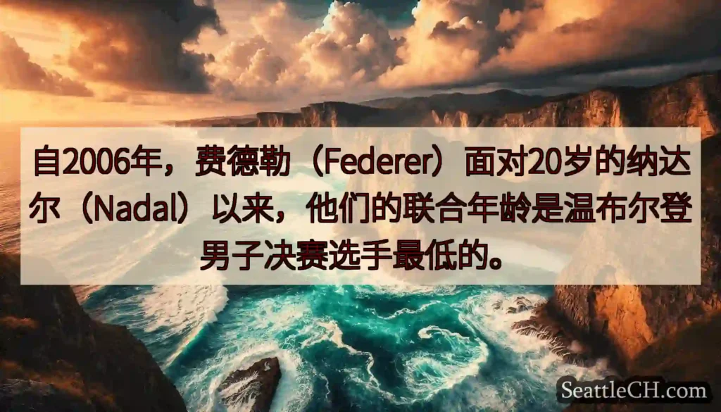 自2006年,费德勒(Federer)面对20岁的纳达尔(Nadal)以来,他们的联合年龄是温布尔登