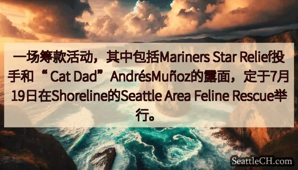 一场筹款活动，其中包括Mariners Star Relief投手和“ Cat