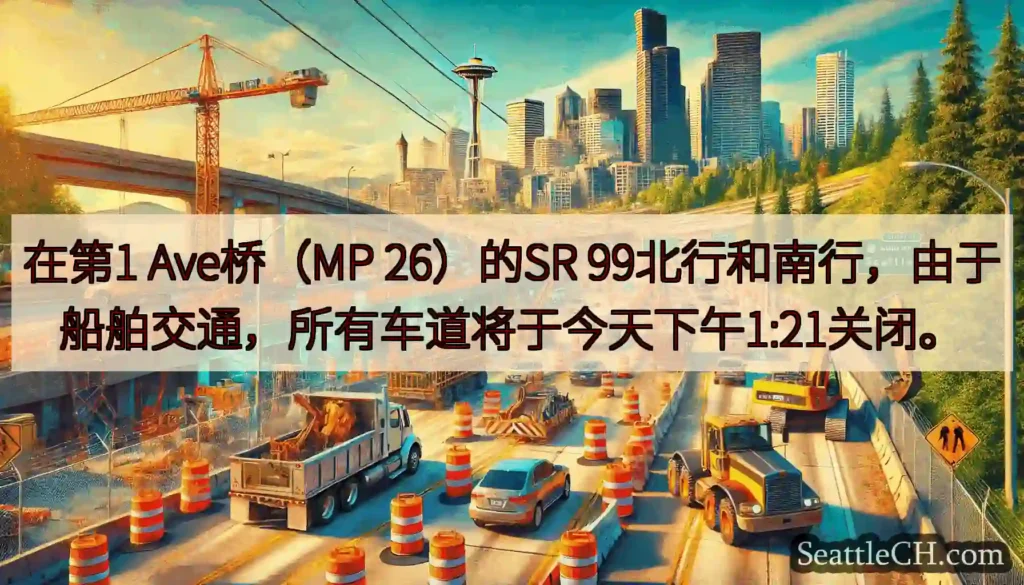 在第1 Ave桥（MP 26）的SR