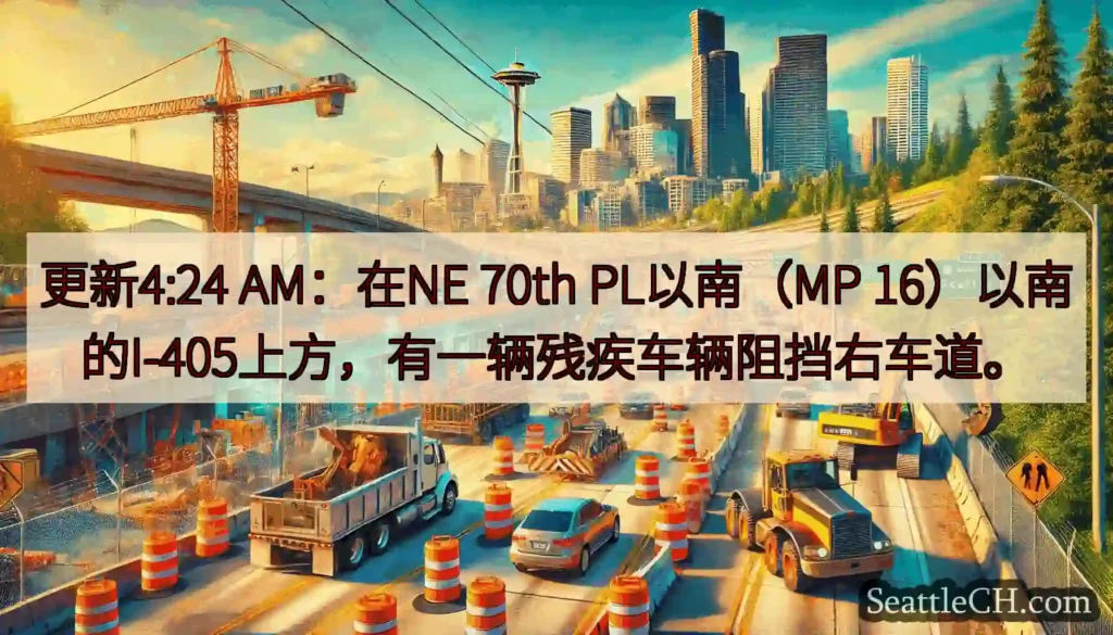 更新4:24 AM：在NE 70th PL以南（MP