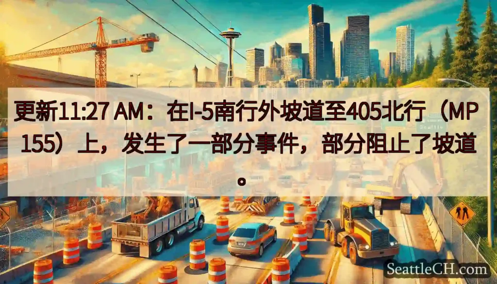 更新11:27 AM：在I-5南行外坡道至405北行（MP