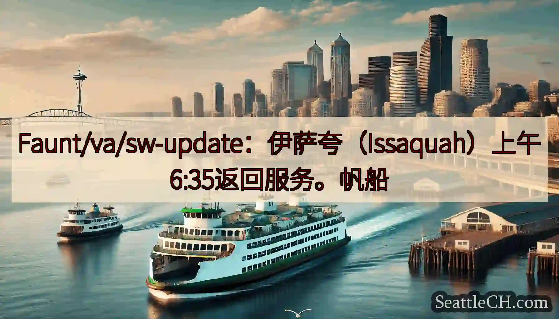 Faunt/va/sw-update：伊萨夸（Issaquah）上午6:35返回服务。帆船https