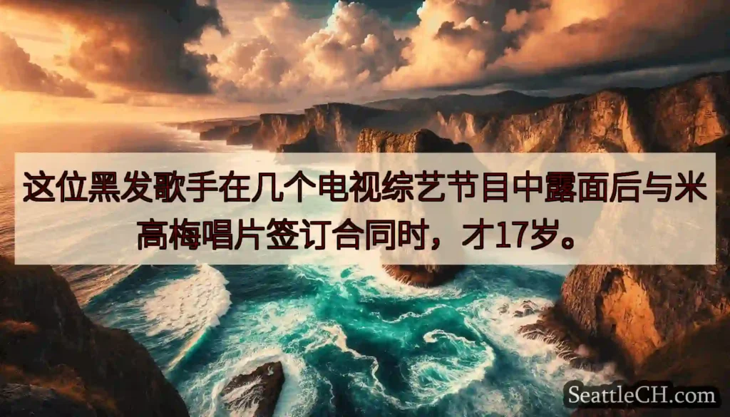 这位黑发歌手在几个电视综艺节目中露面后与米高梅唱片签订合同时，才17岁。