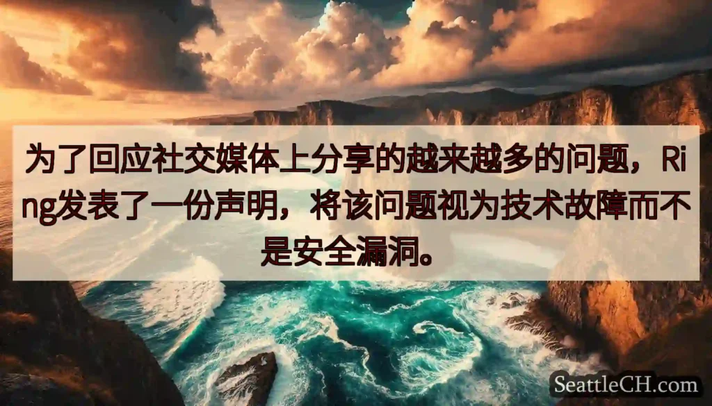 为了回应社交媒体上分享的越来越多的问题，Ring发表了一份声明，将该问题视为技术故障而不是安全漏洞。