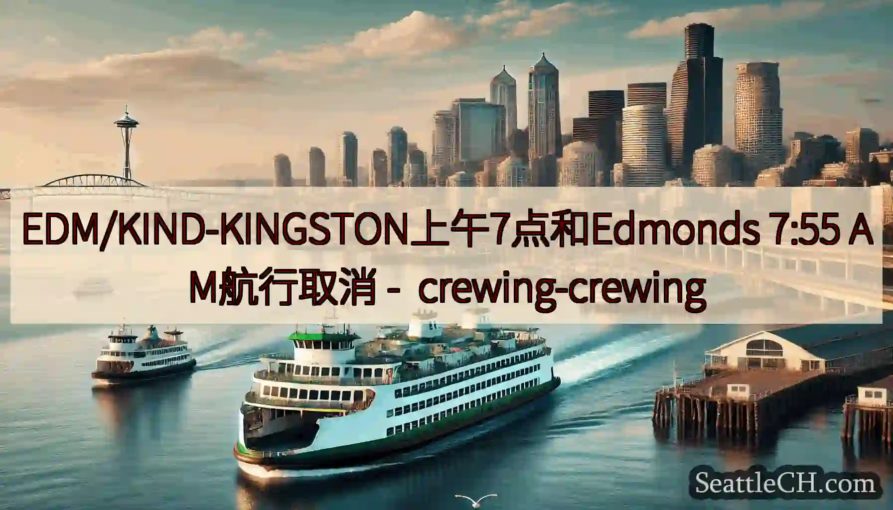 EDM/KIND-KINGSTON上午7点和Edmonds 7:55 AM航行取消 -