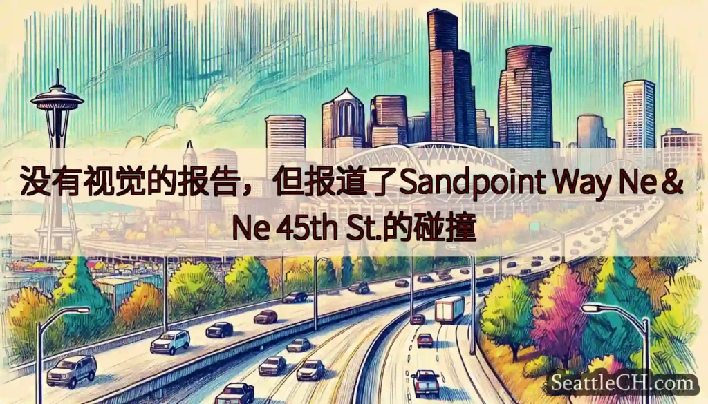 没有视觉的报告，但报道了Sandpoint Way Ne＆Ne 45th St.的碰撞