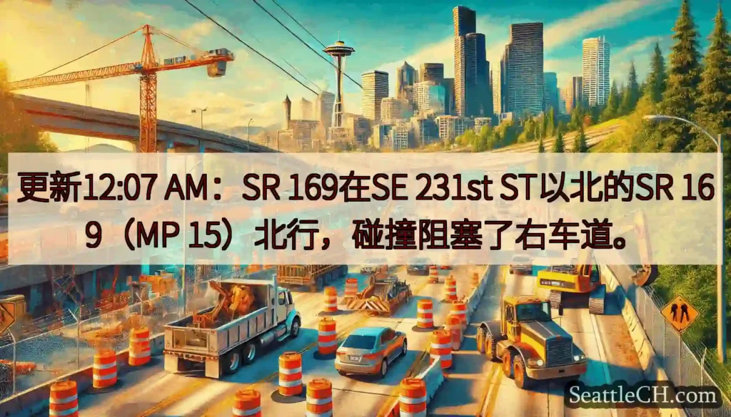 更新12:07 AM：SR 169在SE 231st ST以北的SR 169（MP