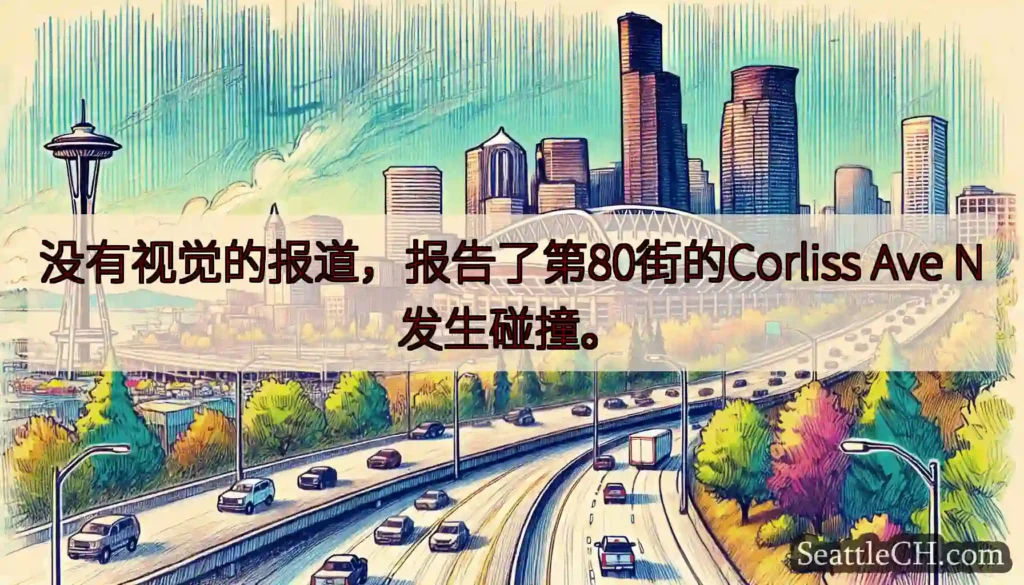 没有视觉的报道，报告了第80街的Corliss Ave N发生碰撞。