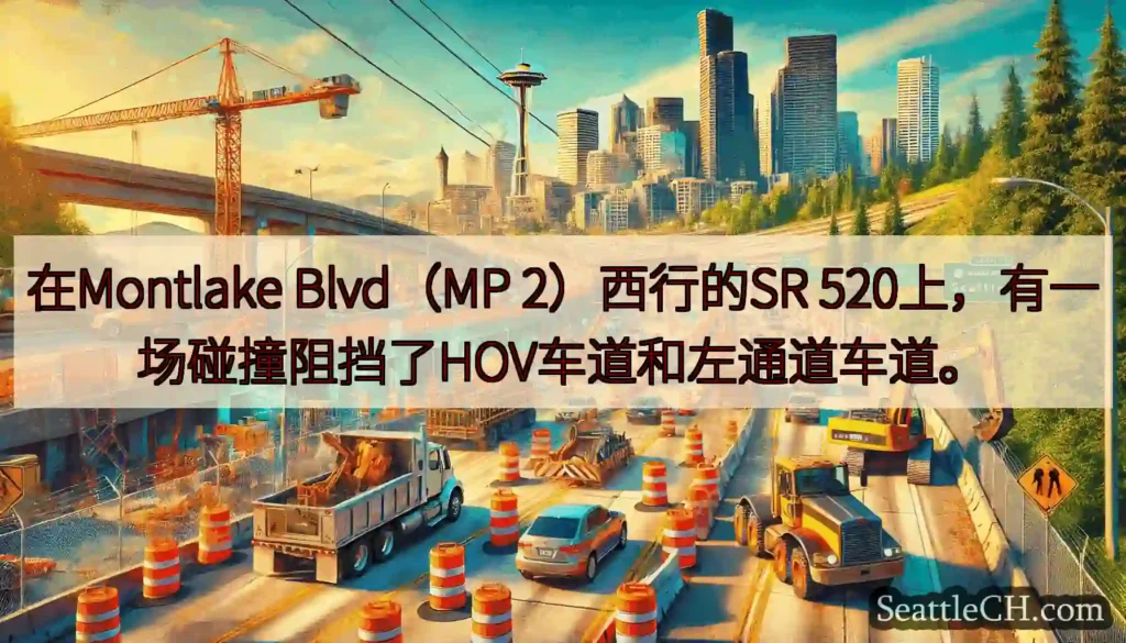在Montlake Blvd（MP 2）西行的SR