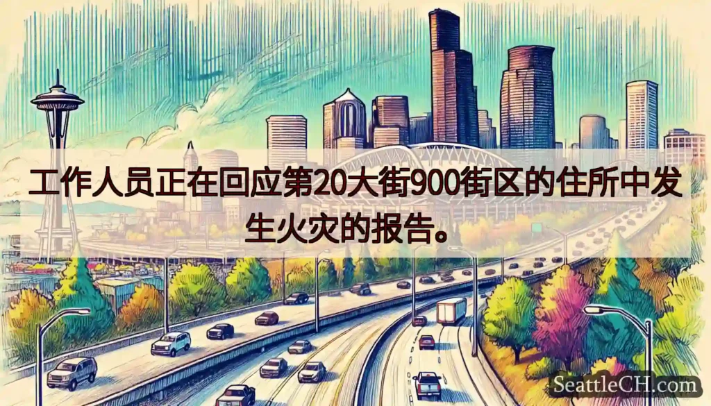 工作人员正在回应第20大街900街区的住所中发生火灾的报告。