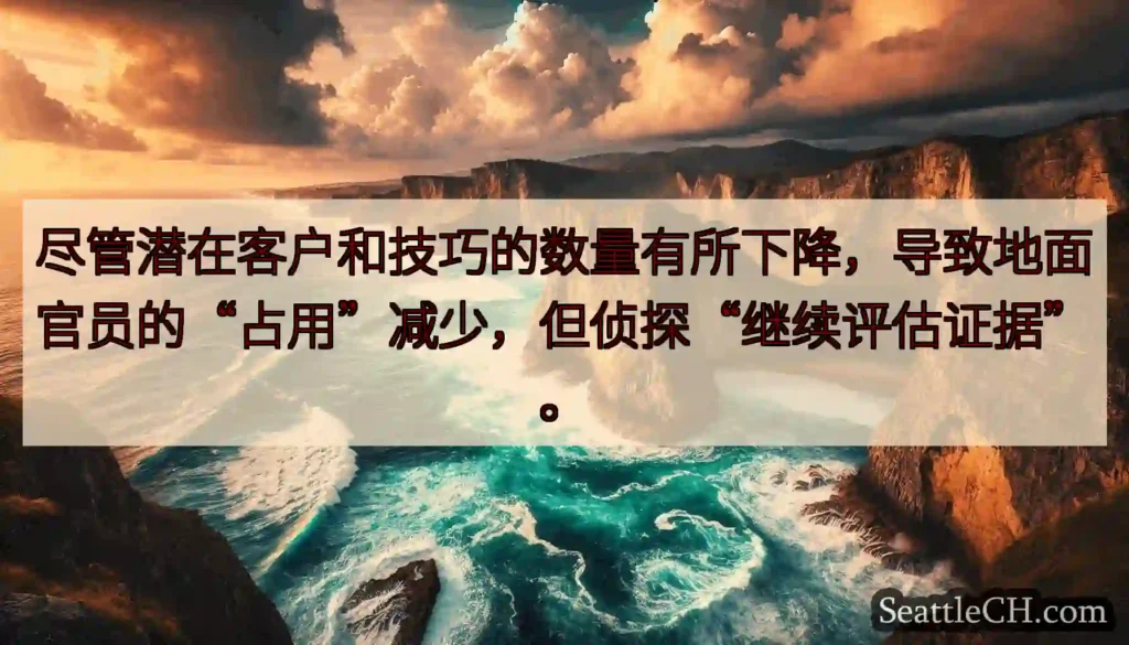 尽管潜在客户和技巧的数量有所下降，导致地面官员的“占用”减少，但侦探“继续评估证据”。