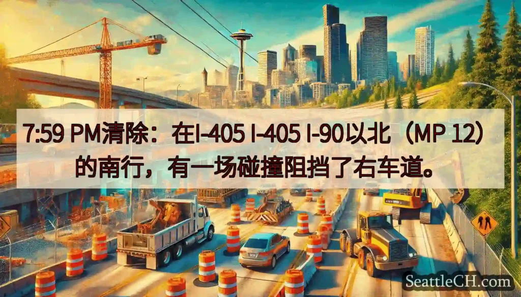 7:59 PM清除：在I-405 I-405 I-90以北（MP