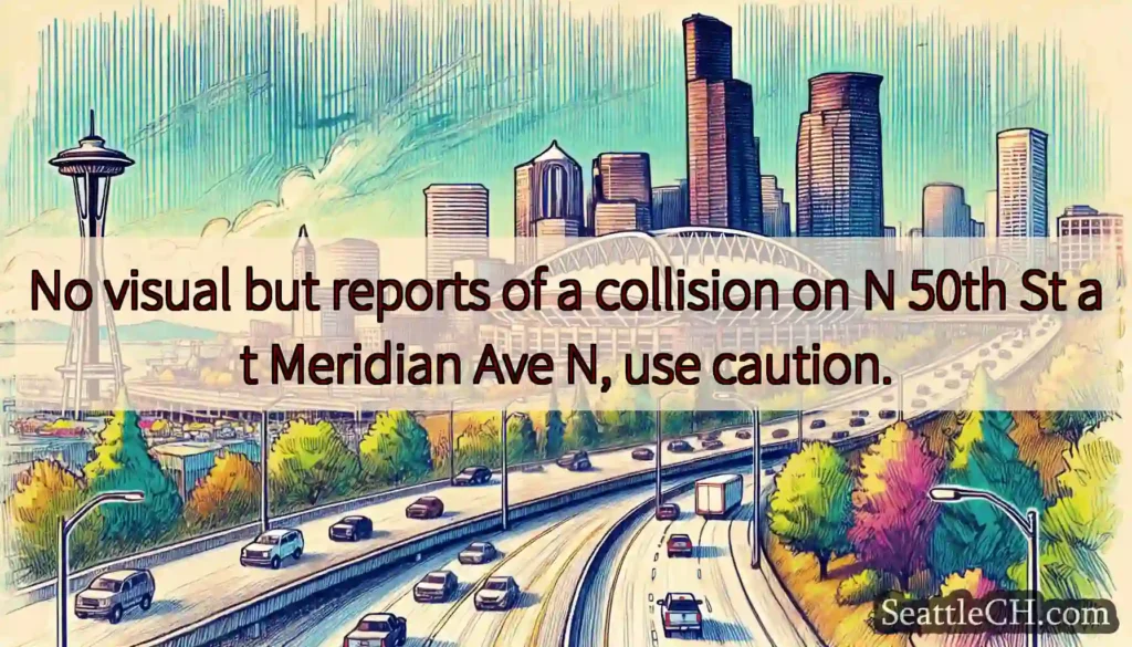 No visual but reports of a collision on N 50th St