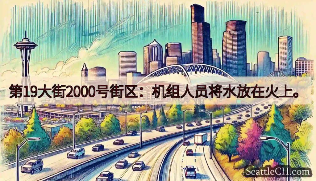 第19大街2000号街区：机组人员将水放在火上。